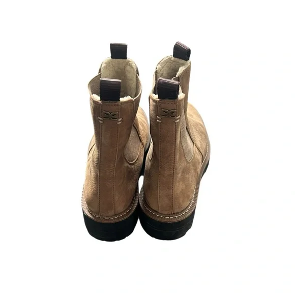 Sam Edelman Tan Ankle Boots with Elastic Panels - Picture 6 of 8